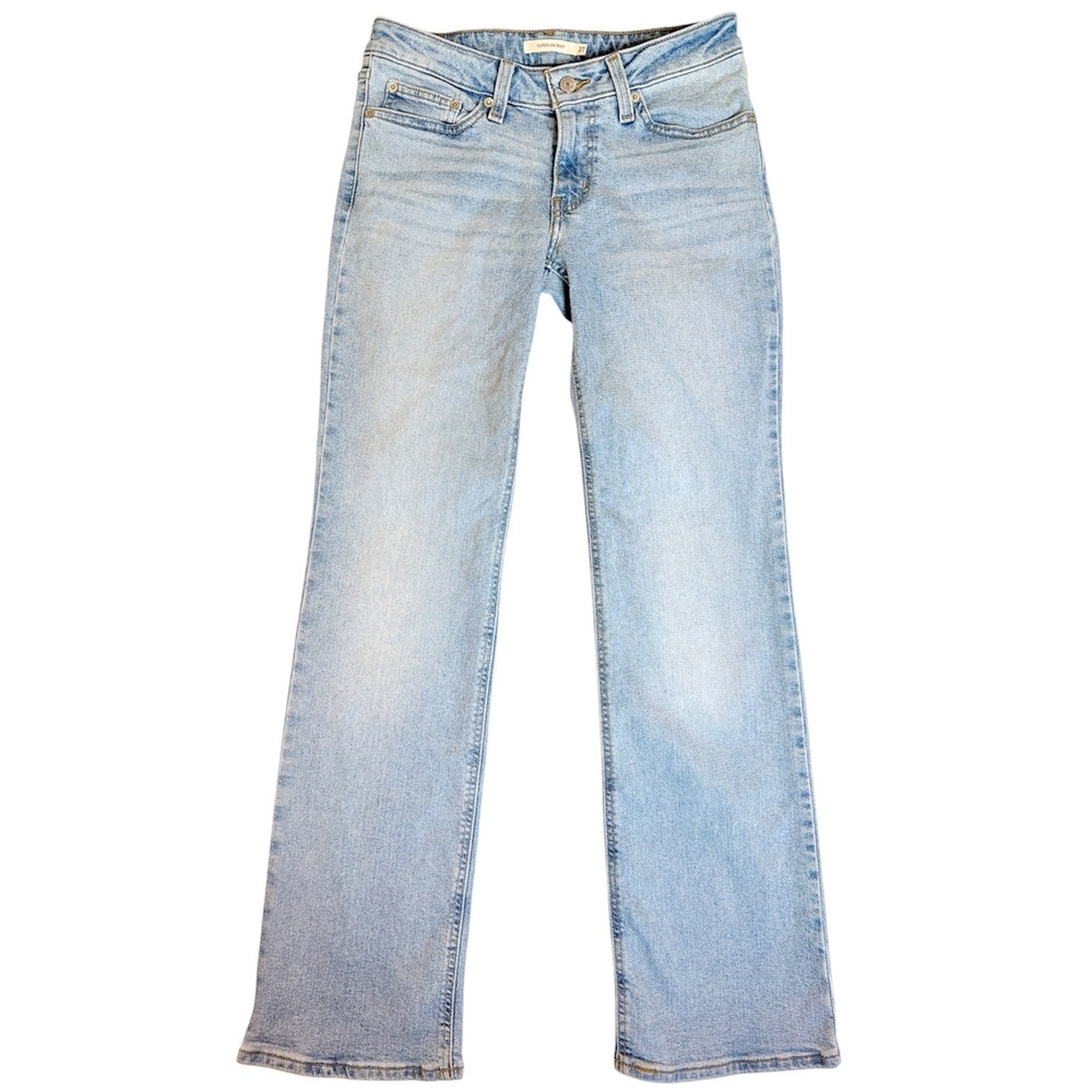 Levi Superlow Boot Women 27 Light Blue Low Rise Stretch Denim Jeans